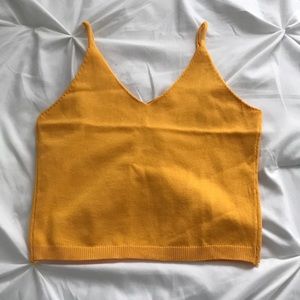 Yellow crop top